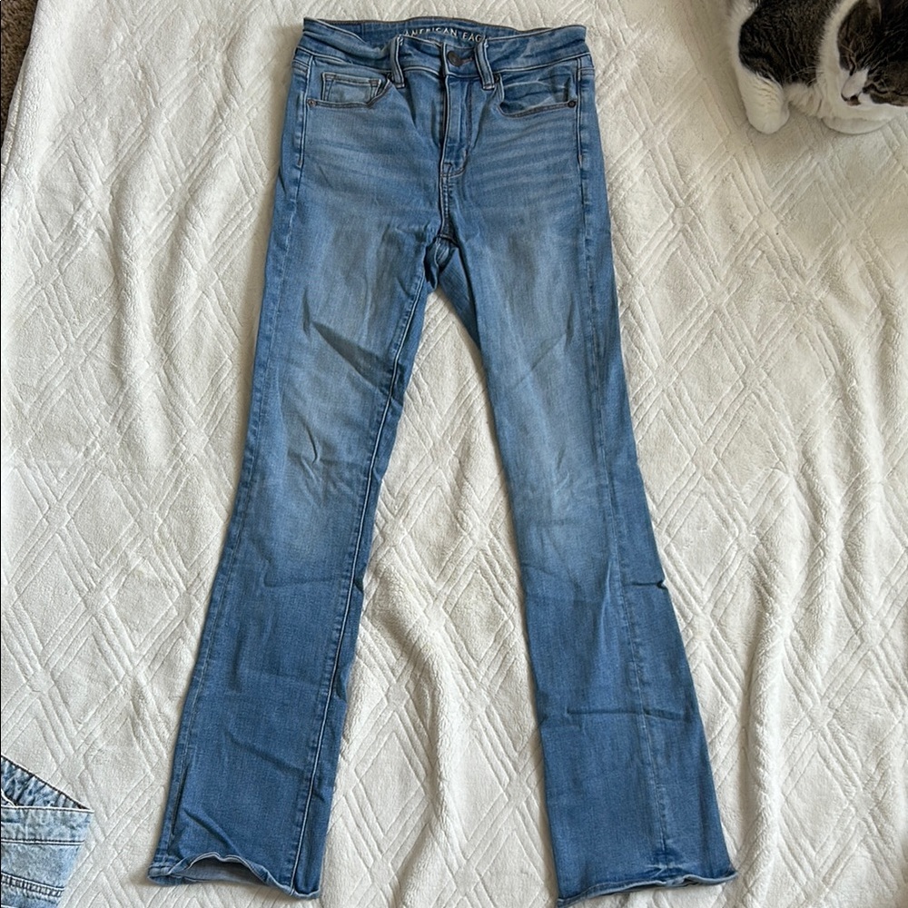 COPY - American Eagle next level stretch High Rise Skinny Kick Women's Blue Jea…